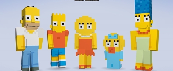 Xbox'a Minecraft İçin Simpsons Karakter Paketi Geliyor