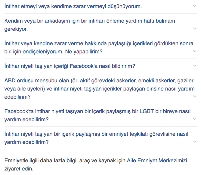 Facebook Un Intihari Onleme Ozelligi Artik Turkce