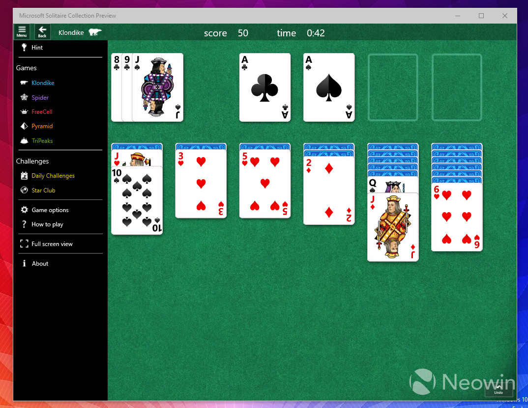 ücretsiz solitaire indir windows 10
