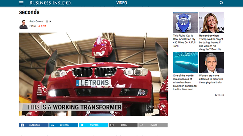 Saniyeler İçinde Transformer’a Dönüşen BMW’yi İzleyin (Business Insider)