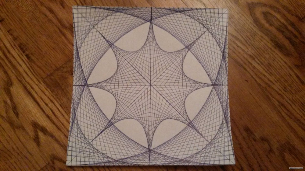 Sadece düz çizgilerden oluşturulmuş geometrik çizim