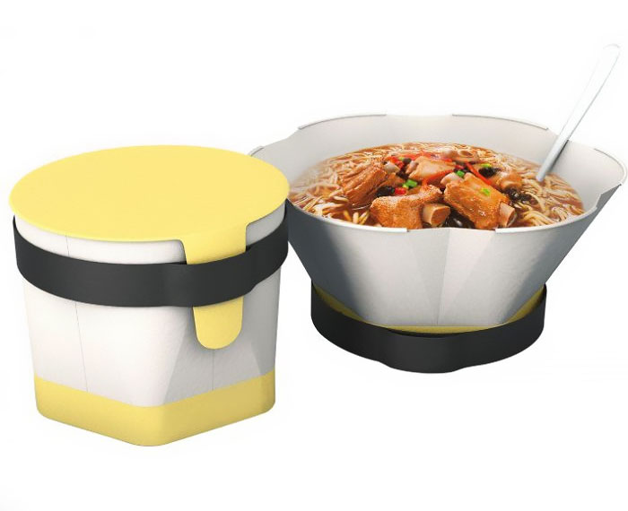 Noodle'ı kolayca taşıyabileceğiniz ve yiyebileceğiniz kutu