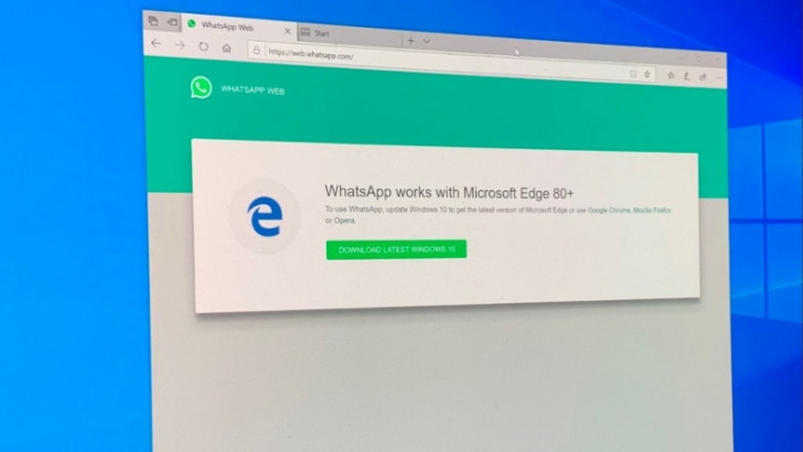 WhatsApp Web, Microsoft Edge Legacy Modunu Engelliyor