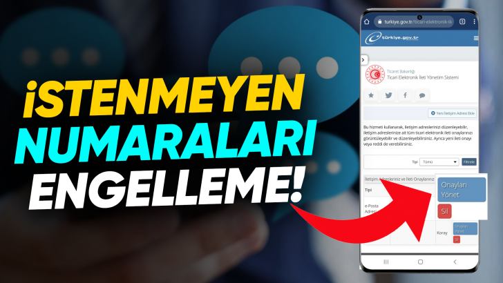 İstenmeyen Aramalar, e-Posta ve SMS'ler Nasıl Engellenir? (e-Devlet Onaylı)