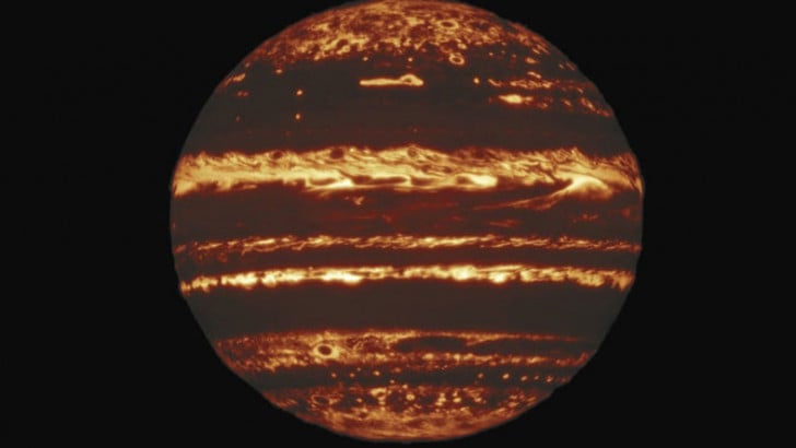 Jupiter In Kizilotesi Isi Haritasi Olusturuldu