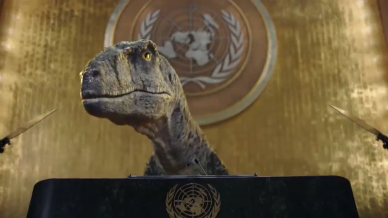Birleşmiş Milletler, İklim Krizine Dikkat Çekmek İçin Dinozora Konuşma Yaptırdı [Video]