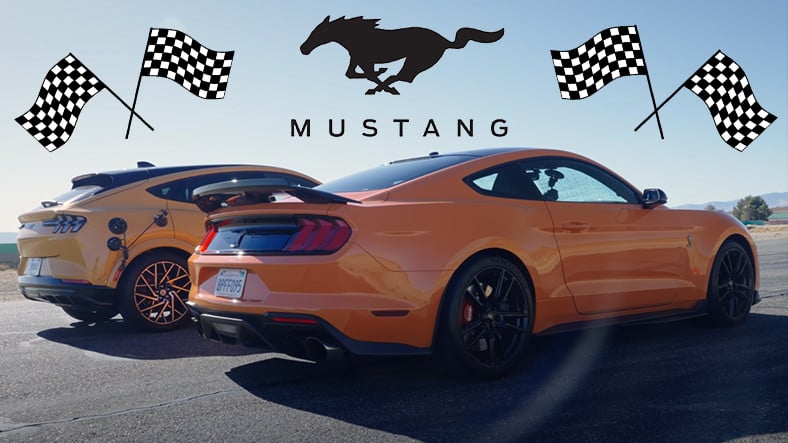 İyi Olan ‘Mustang’ Kazansın: Shelby GT500 ve Tam Elektrikli Mach-E GT Drag Yarışında Kozlarını Paylaşıyor