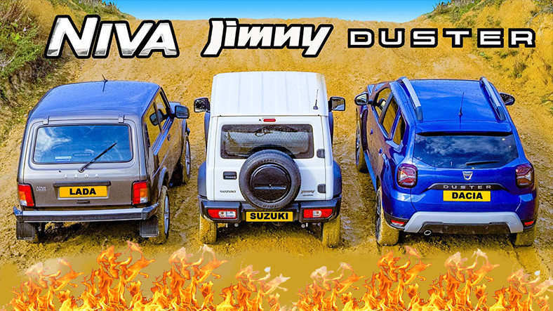 Bu Sefer Güçlü Olan Kazanacak: LADA Niva, Suzuki Jimny ve Dacia Duster, Arazi Ortamında Yarıştı