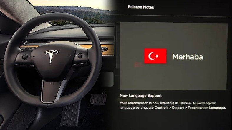 Teslanın Türkiye Hamleleri Devam Ediyor: Araçlara Türkçe Dil Desteği Eklendi