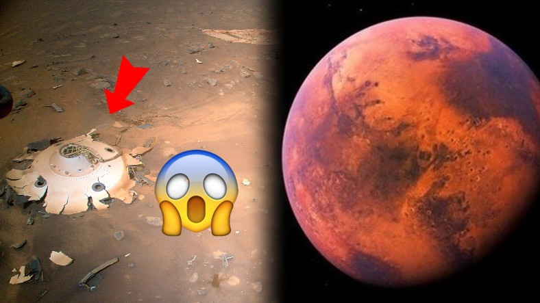 NASA, Marsa Çakılıp Parçalanmış Bir Uzay Aracı Enkazının Fotoğraflarını Paylaştı (Hayır, Uzaylılar Değil)