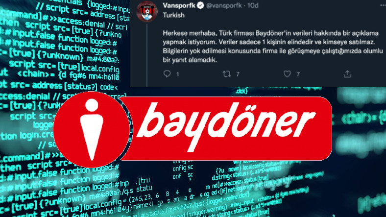 Van Sporun Twitter Hesabını Ele Geçiren Hackerlar, Baydönerin Verilerine Sahip Olduklarını İddia Etti