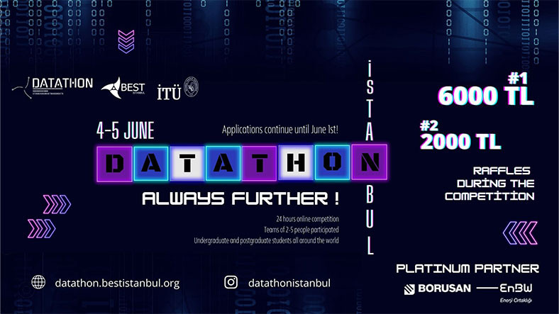 Avrupa Teknoloji Öğrencileri Kurulu Tarafından Düzenlenen BEST İstanbul Datathon 4 Haziran’da Başlıyor