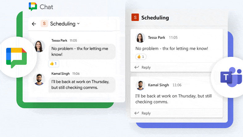 Google Chat, Slack ve Teams Desteğine Kavuştu: Uygulamalar Arasında Kesintisiz İletişim Sağlanacak