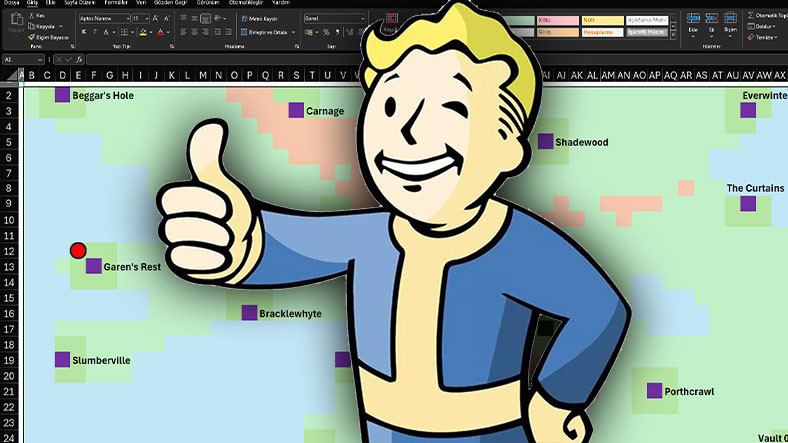 Bir YouTuber, Excel Üzerinde Çalışan Bir Fallout RPG Oyunu Yaptı: Siz de İndirebilirsiniz