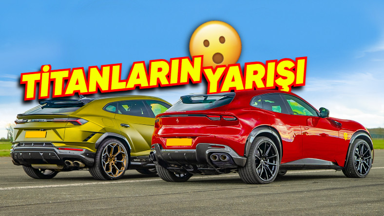 Canavar SUV’lar Lamborghini Urus ve Ferrari Purosange Drag Yarışında Karşı Karşıya Geldi [Video]