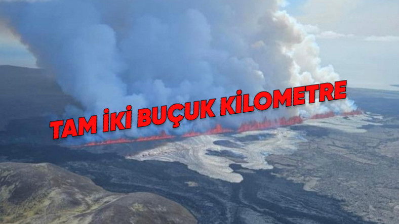 İzlanda’da 2,5 Kilometrelik Bir Volkanik Yarık Oluştu