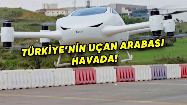 Türkiye'de Bir İlk: Yerli Uçan Arabayla İnsanlı Test Uçuşu Gerçekleştirildi [Video]