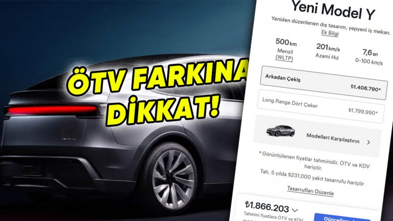 Tesla, Türkiye'de Satacağı Model Y'lerin Özelleştirme Seçeneklerini Aktifleştirdi (Şimdilik Sipariş Verilemiyor)