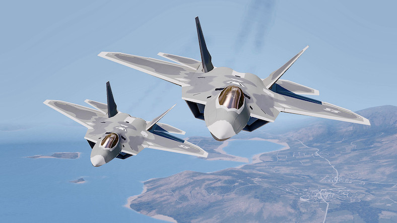 F-22 Savaş Uçağı ile F-35 Havada Karşı Karşıya Gelerek Tatbikat