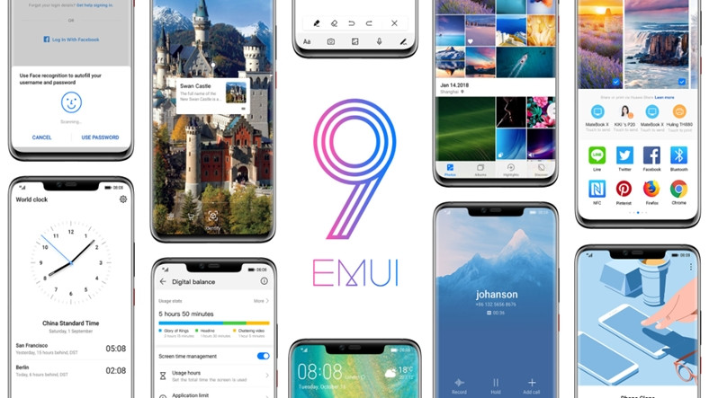 5 Adet Huawei Akıllı Telefonu EMUI 9.0 ile Test Ediliyor
