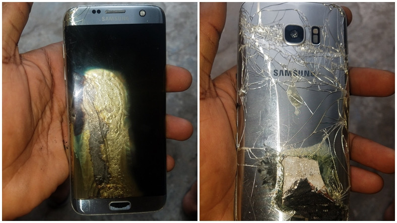 Bir Samsung Galaxy S7 Edge, Durup Dururken Alev Aldı