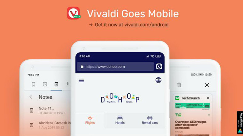 Vivaldi’nin Android Sürümü Yayınlandı