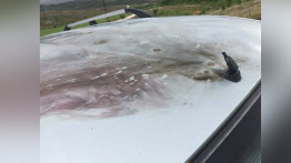 Elazığ’da Üzerine Yıldırım Düşen Aracın Son Görüntüsü